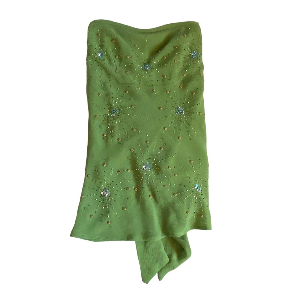 Beaded Chiffon Strapless top